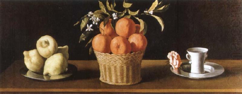 Francisco de Zurbaran still life with lemons,oranges and a rose china oil painting image